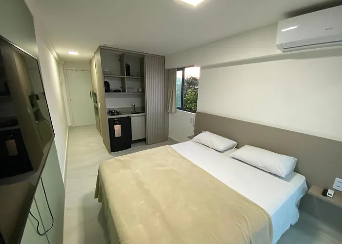 Flat Beira Mar Com Varanda Em Pôrto das Galinhas, Brasil